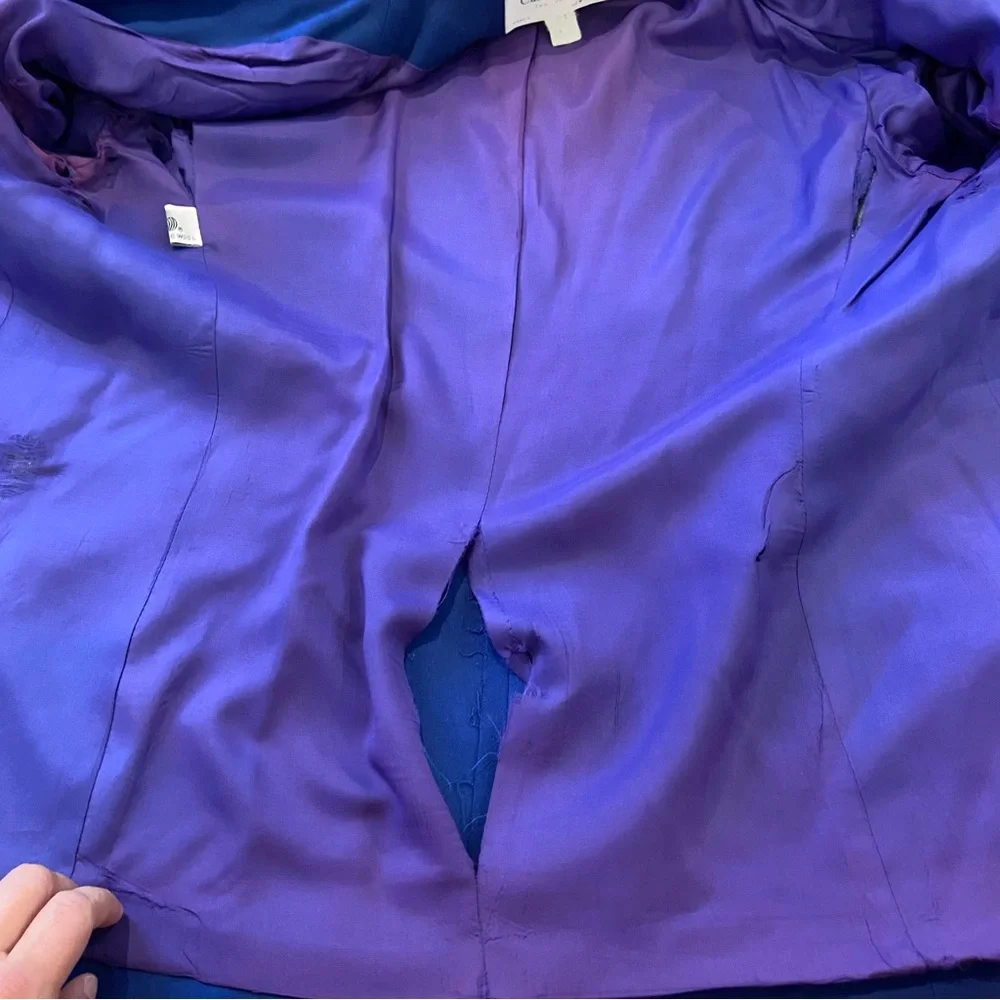 Vintage Christian Dior Le Suit Blazer Royal Blue Women's size 8